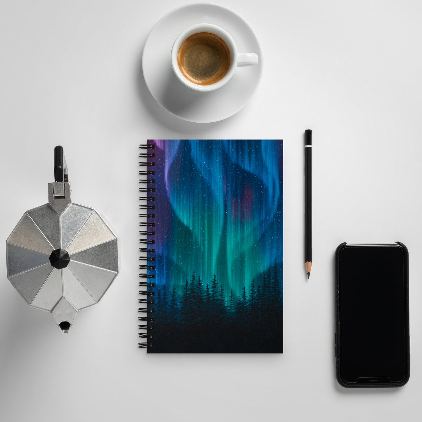 Existence of Light Spiral notebook